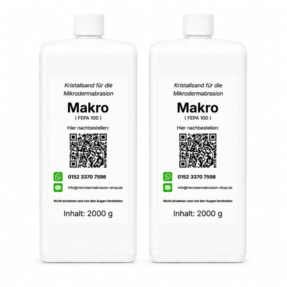 Kristalle Makro 2kg 2 Flaschen für Mikrodermabrasion Geräte