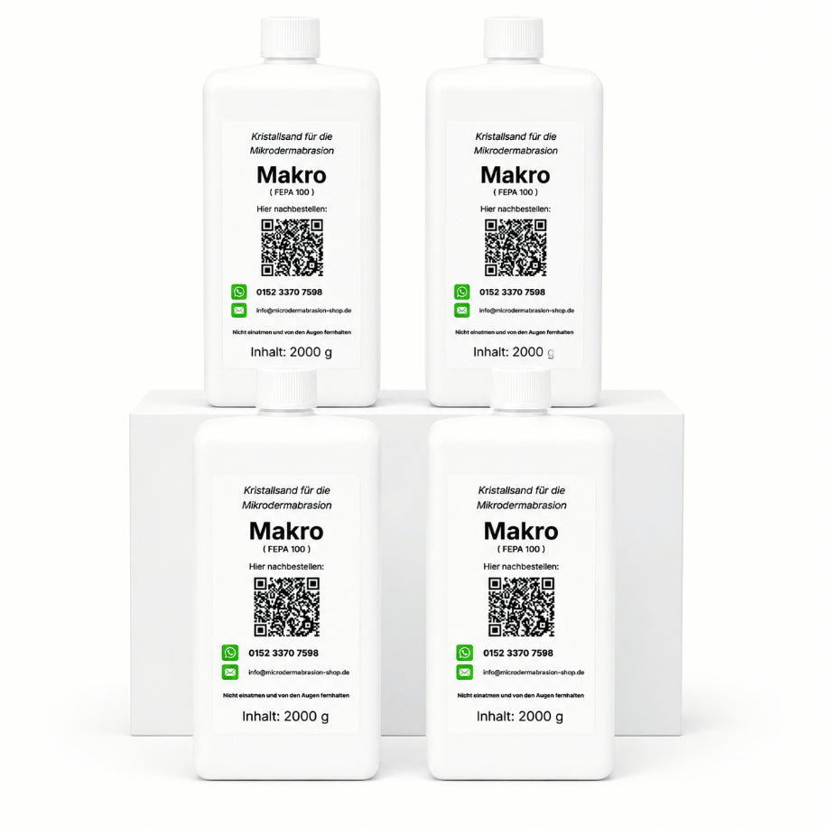 Kristalle Makro 2kg 4 Flaschen für Mikrodermabrasion Geräte