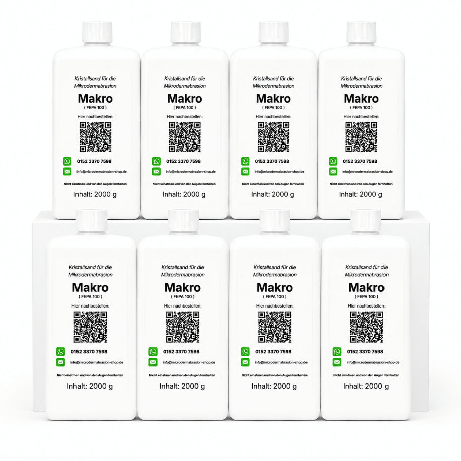 Kristalle Makro 2kg 8 Flaschen für Mikrodermabrasion Geräte