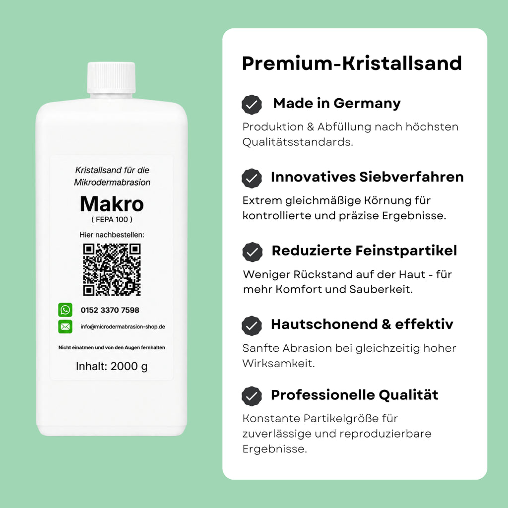 Kristalle Makro 2kg für Mikrodermabrasion Geräte Vorteile