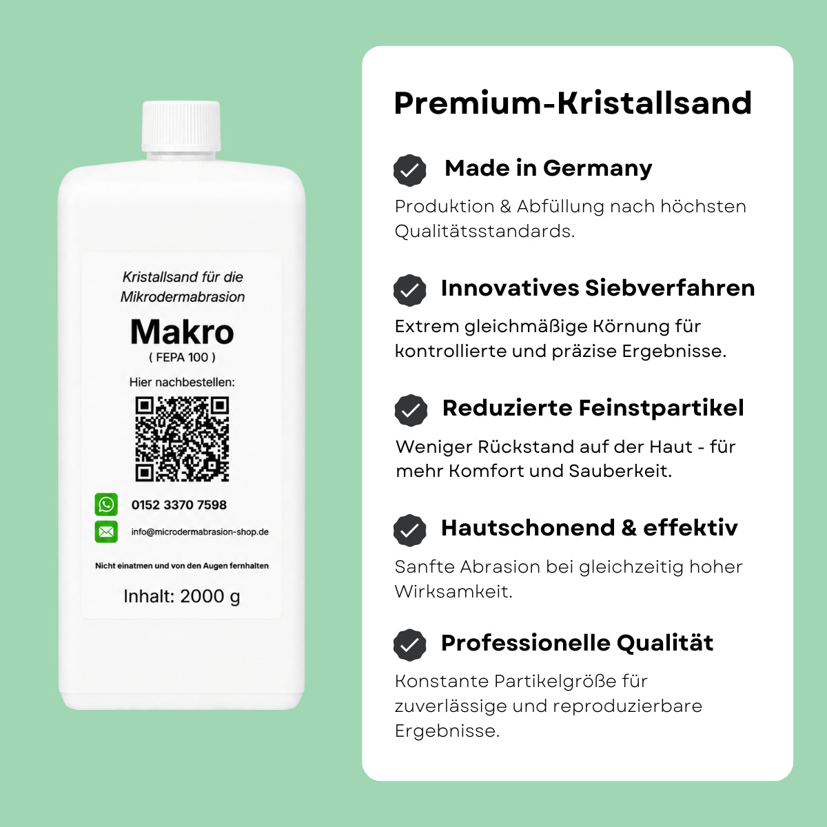 Kristalle Makro 2kg für Mikrodermabrasion Geräte Vorteile