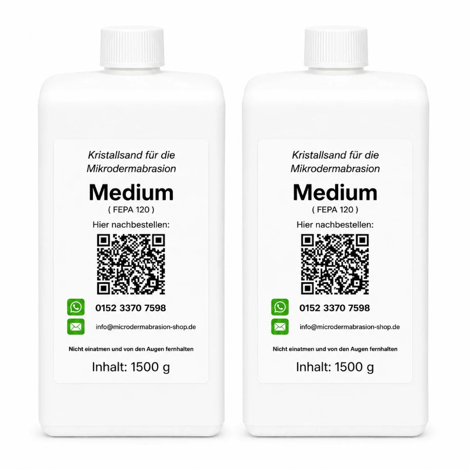 Kristalle Medium 1,5kg 2 Flaschen für Mikrodermabrasion Geräte