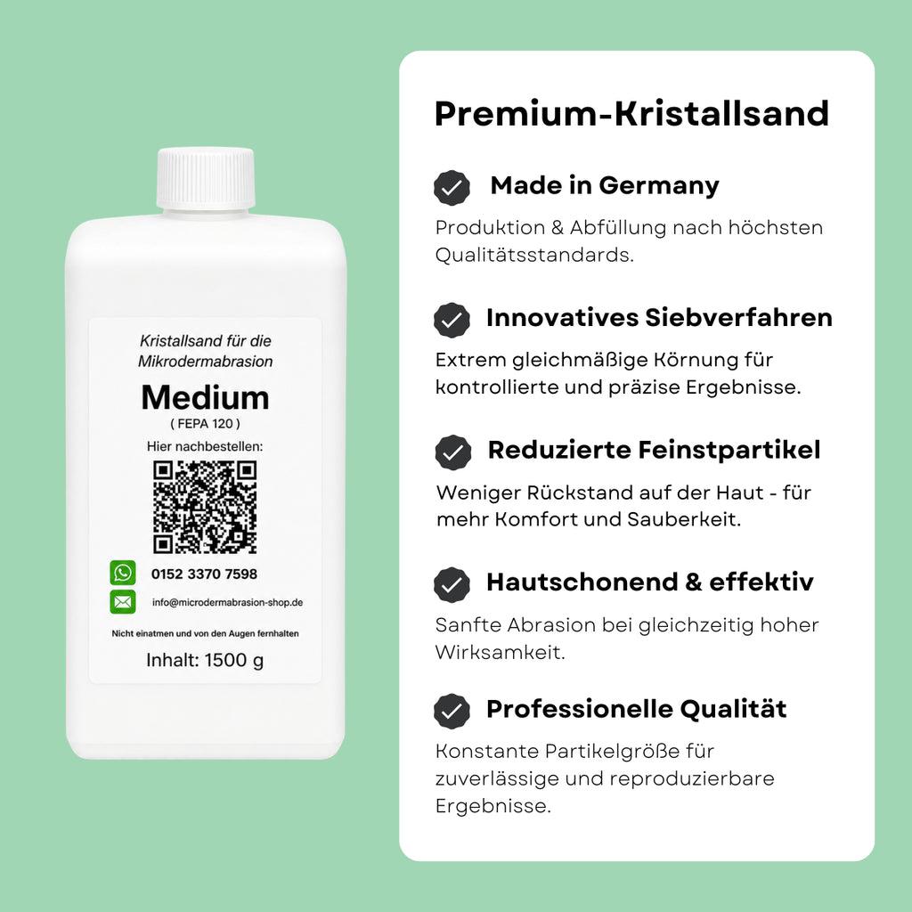 Kristalle Medium 1,5kg für Mikrodermabrasion Geräte Vorteile