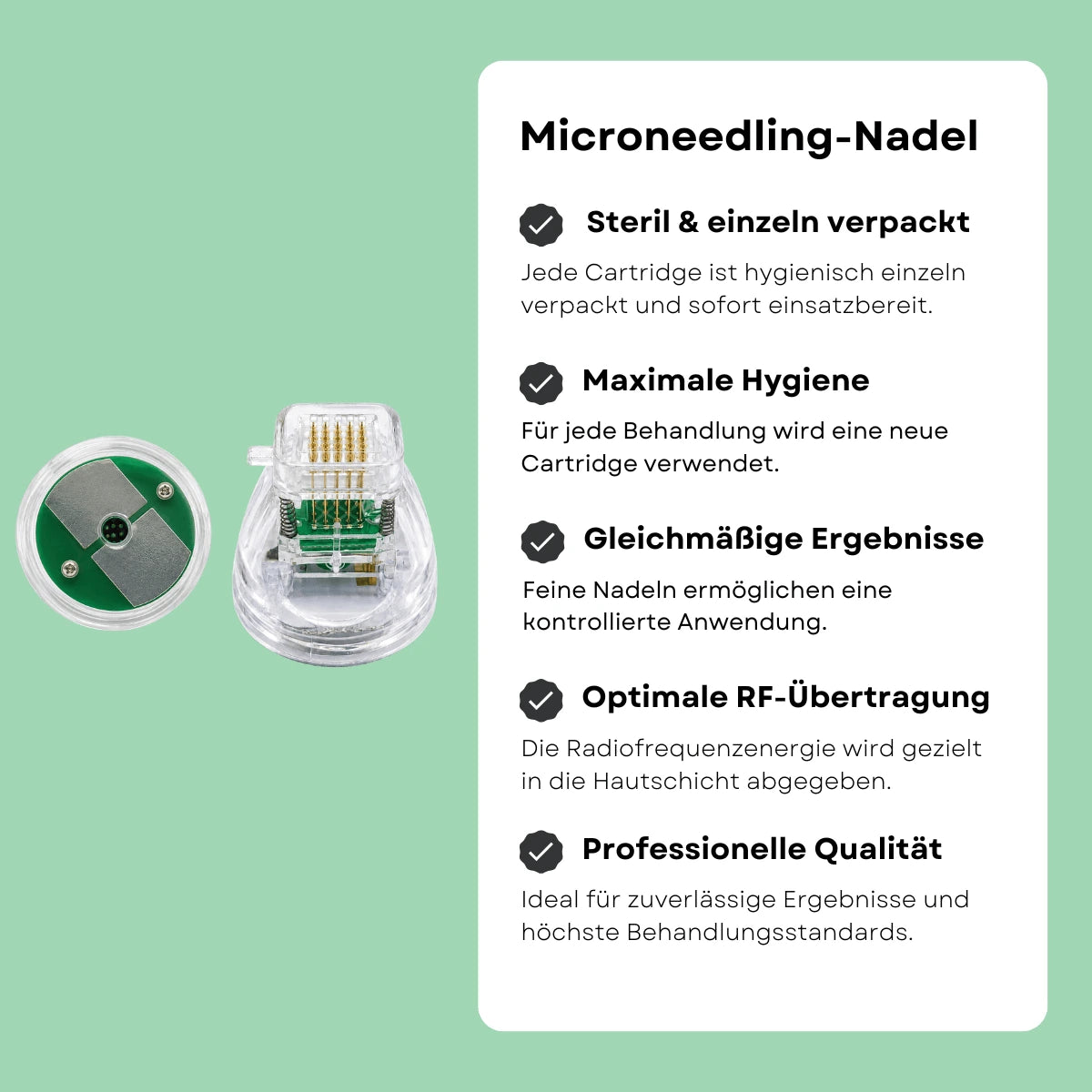 RF Needling Aufsatz 25 Nadeln Vorteile Grün